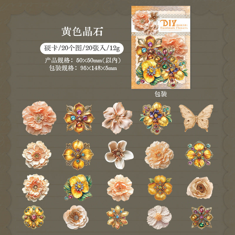 20 Pcs Flower Stickers HJDSZ