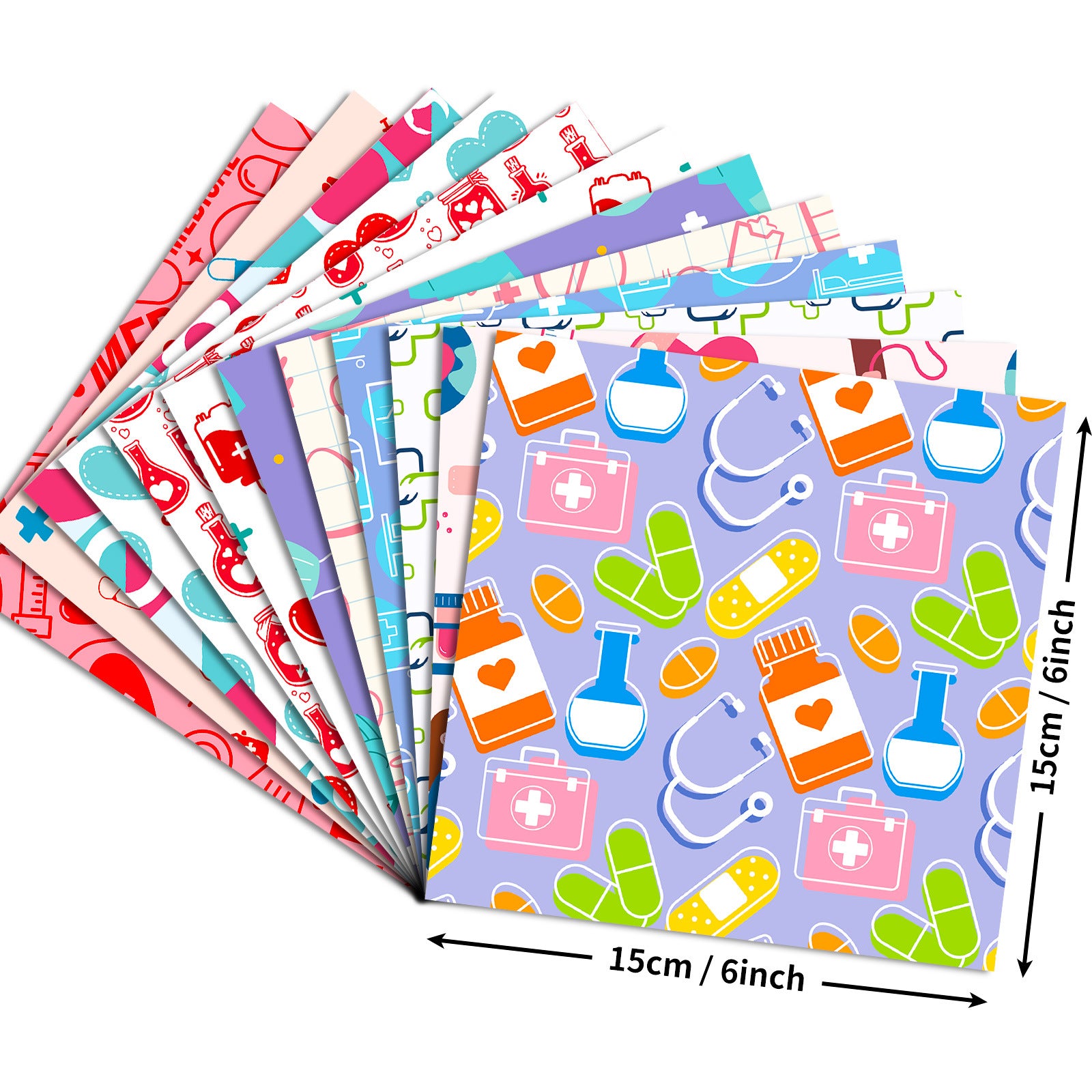 6 inch Nurses' Day Scrapbook Paper Pad PA806
