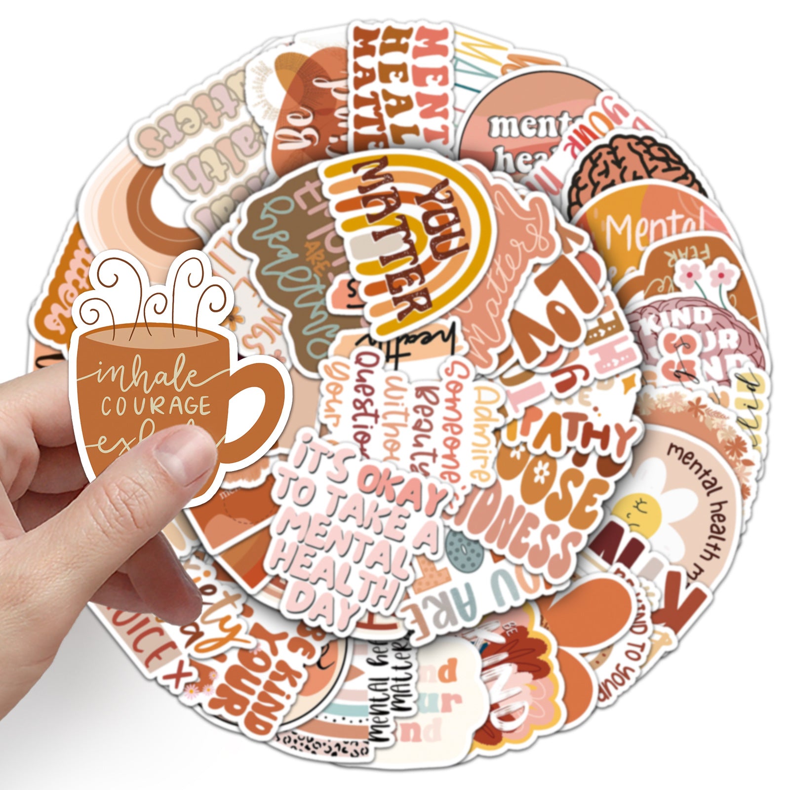 50PCS Boho Waterproof Vinyl Stickers BHO10