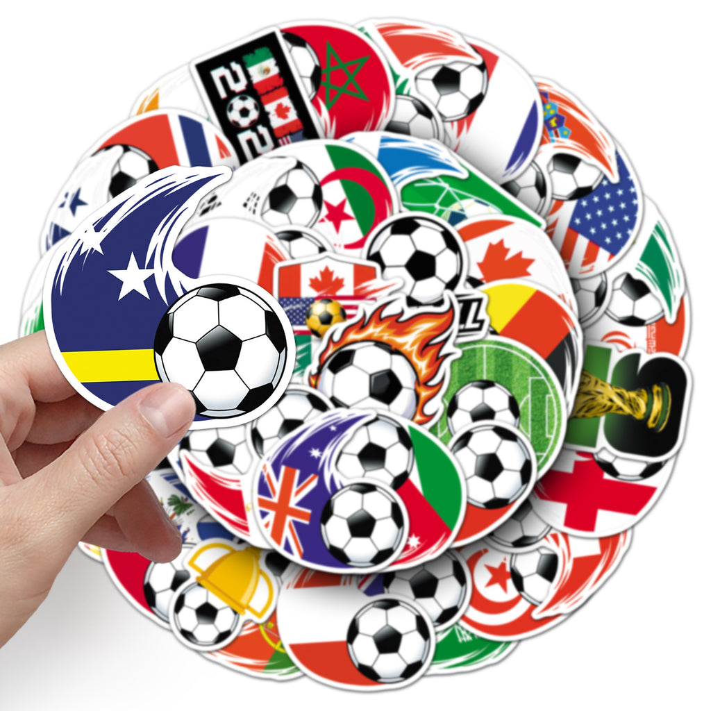 50Pcs Football Theme Waterproof Vinyl Stickers STY10