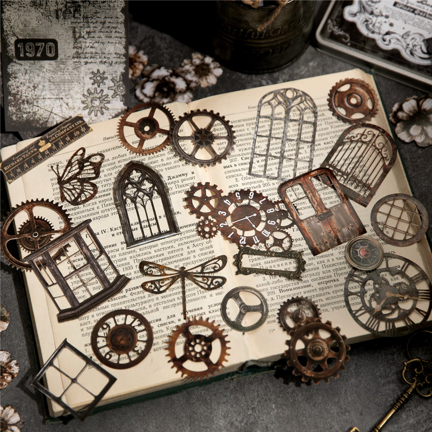 158 Pcs Junk Journal Supplies Kit SGLZ