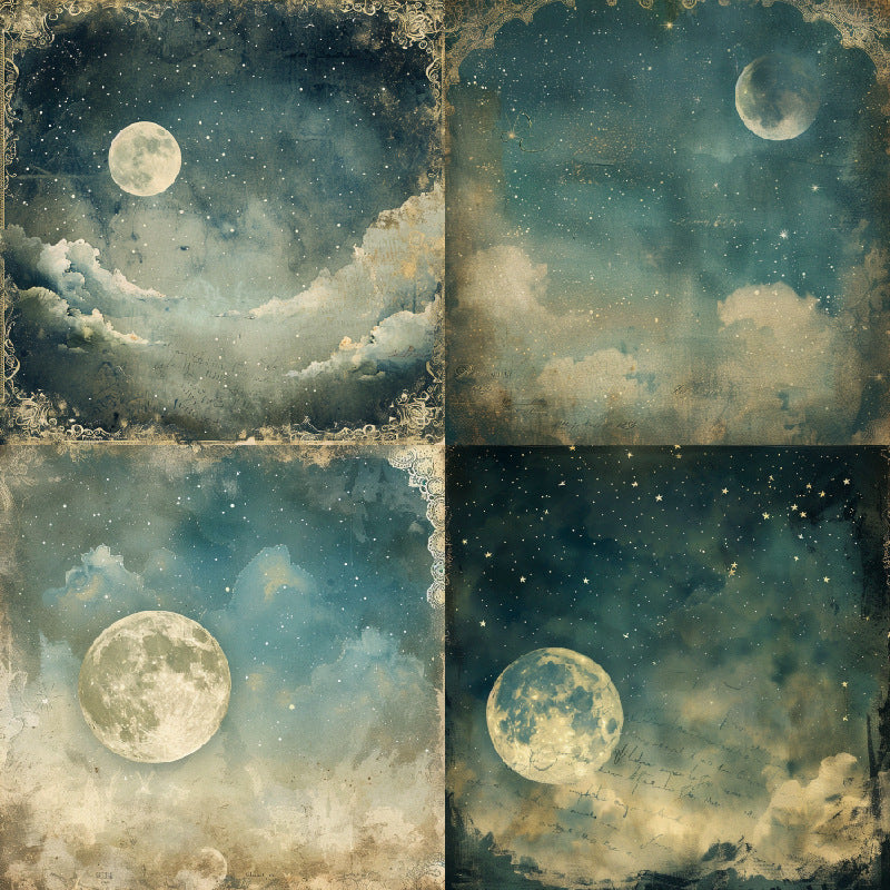 6 inch Moon Night Scrapbook Paper Pad SKP227