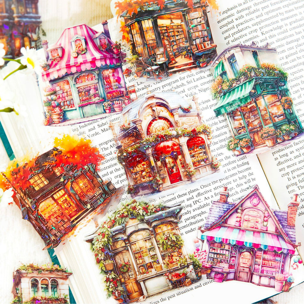 10 Pcs PET House Stickers SJJD