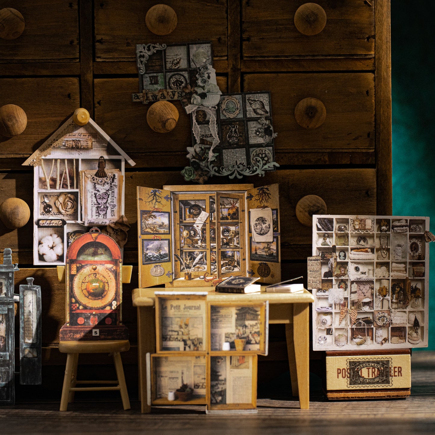 10 Pcs Vintage Shelf Journal Stickers FGJY