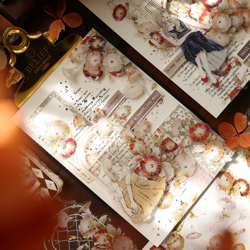 Floral Decorative Tape Rolls- Morning Glory