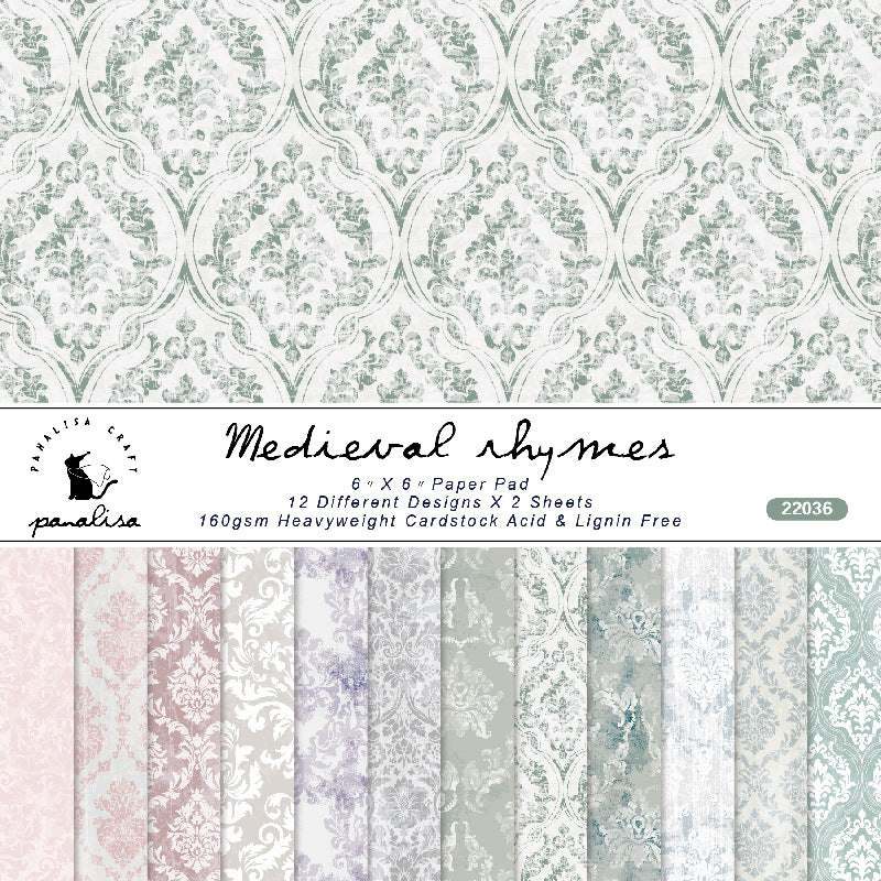 6 inch Baroque Scrapbook Paper Pad SKP036