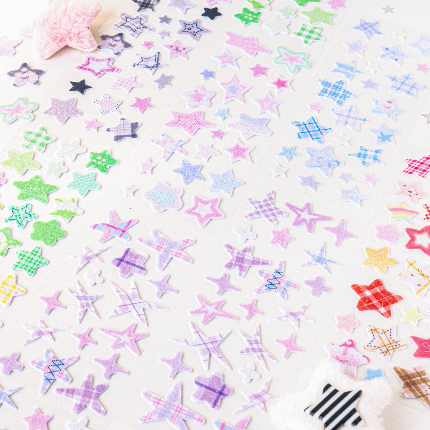 1 Sheet Fabric Star Stickers ZDXX