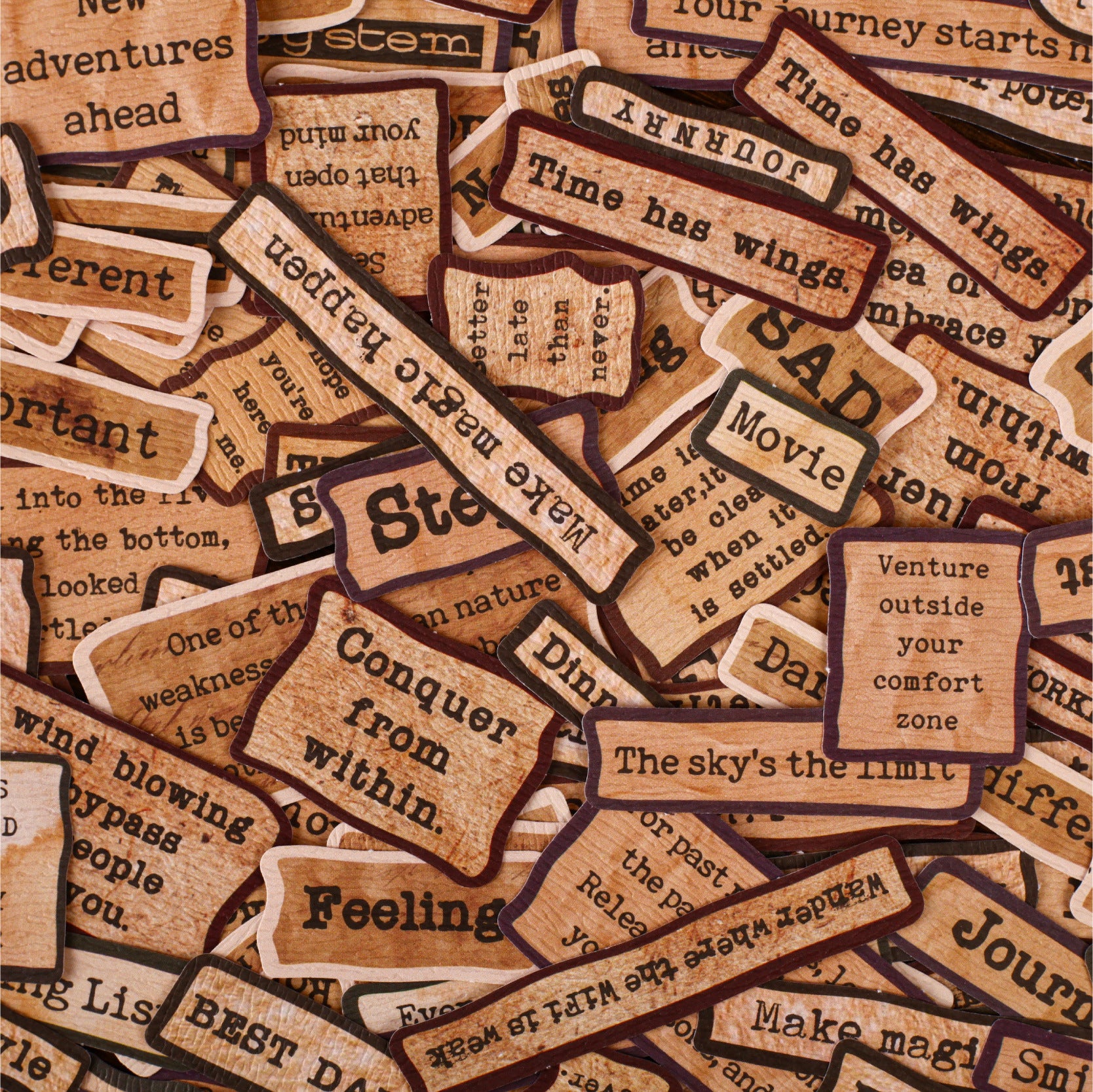 30 Pcs Vintage Quote Stickers XYXL