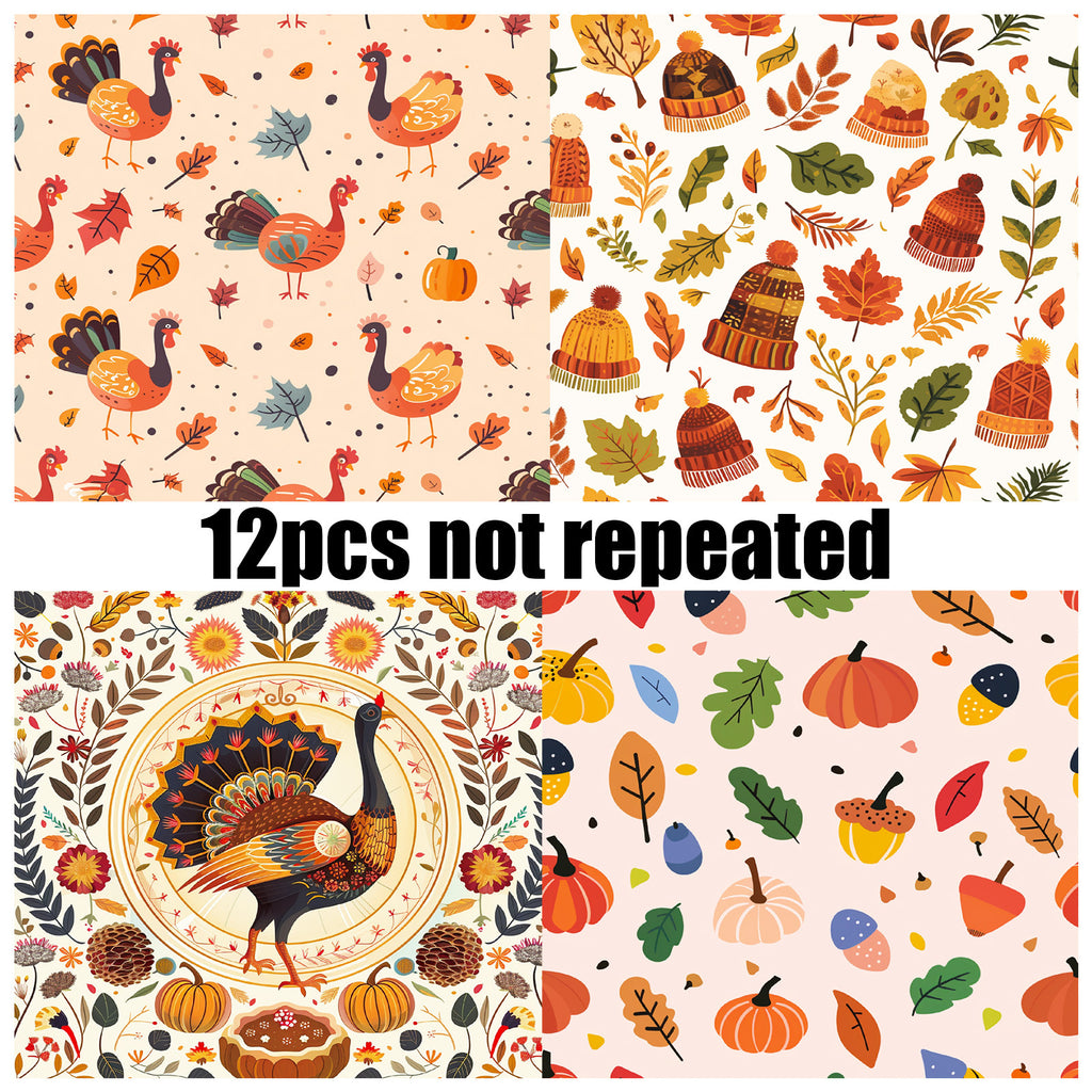 6 inch Thanksgiving Day Scrapbook Paper Pad PA010