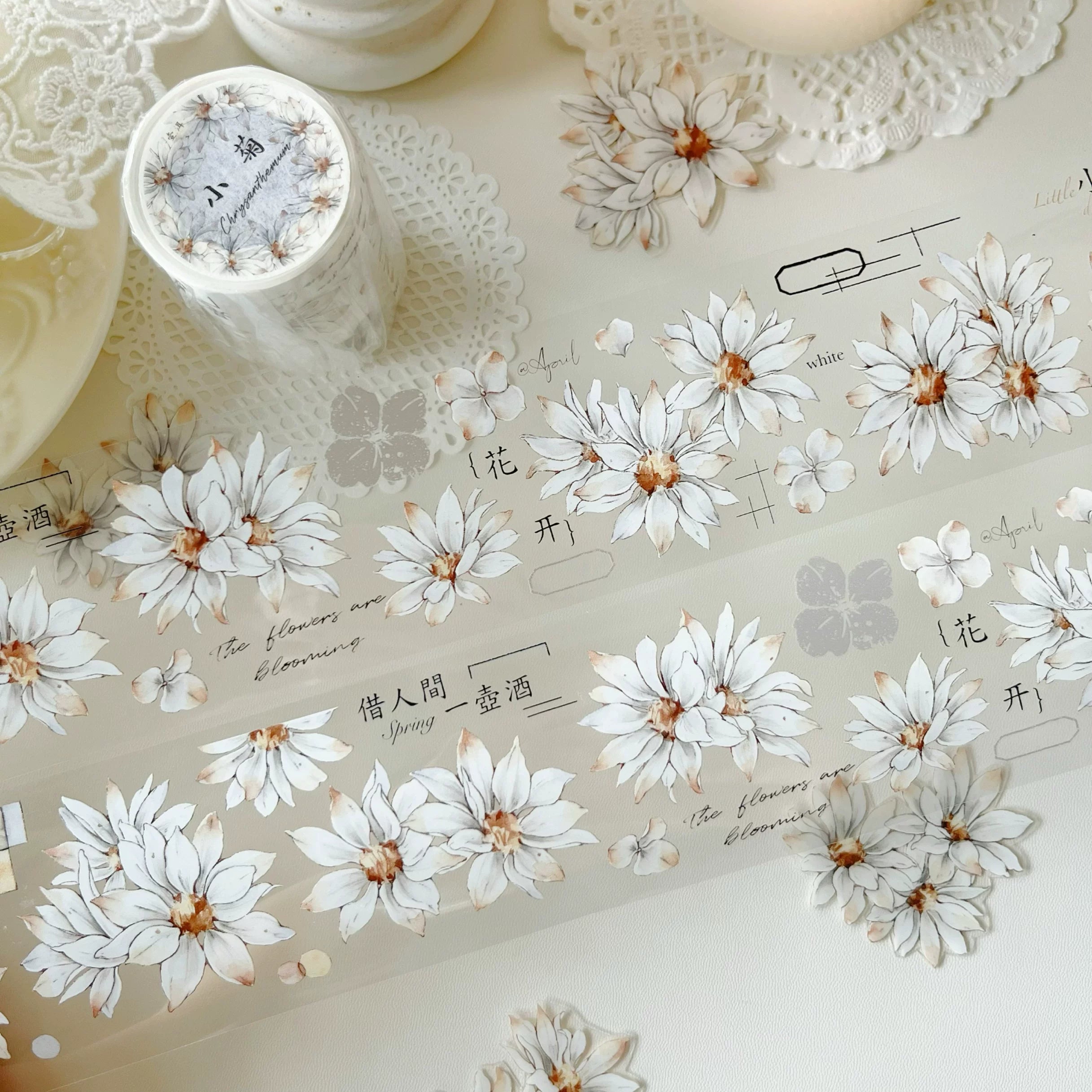 Floral Decorative Tape Rolls- Little Daisy Tale
