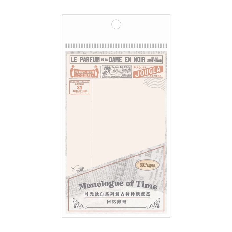 30 Pcs Vintage Notepad Paper SGDB