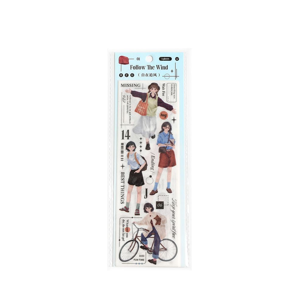 6 Sheets Girl Life Style Washi Stickers ORNX