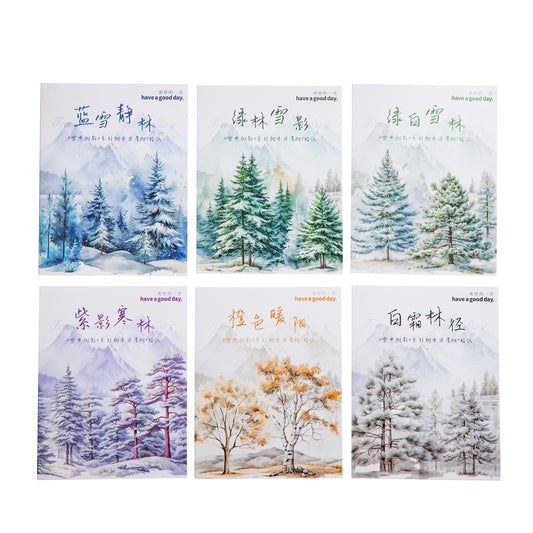 20 Pcs Winter Tree PET Stickers XZSY