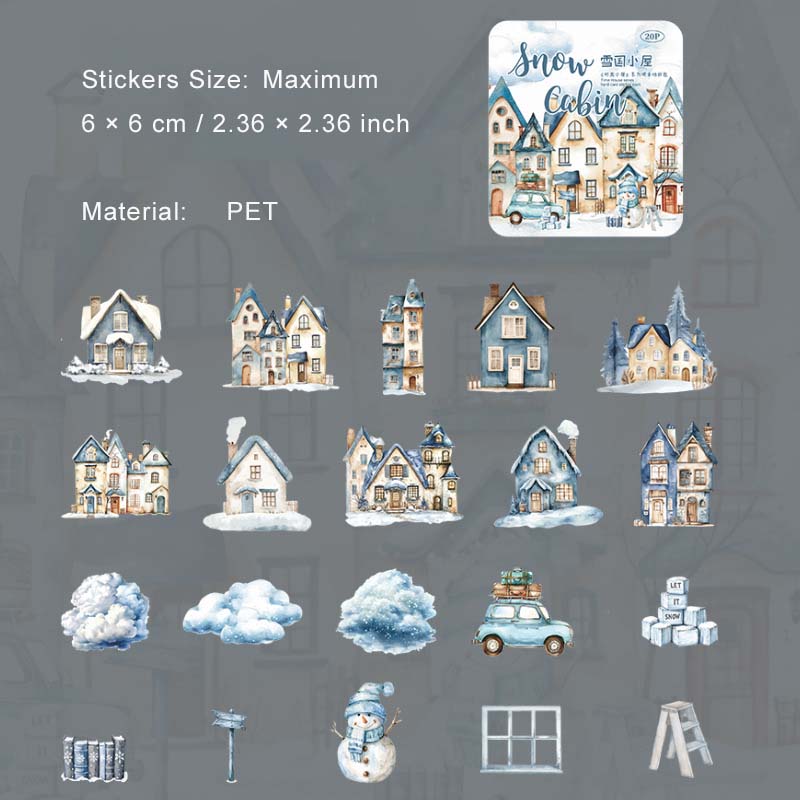 20 Pcs Travel House Theme Stickers SGXW
