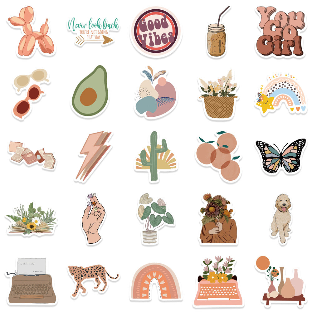 50PCS Boho Waterproof Vinyl Stickers BHO03