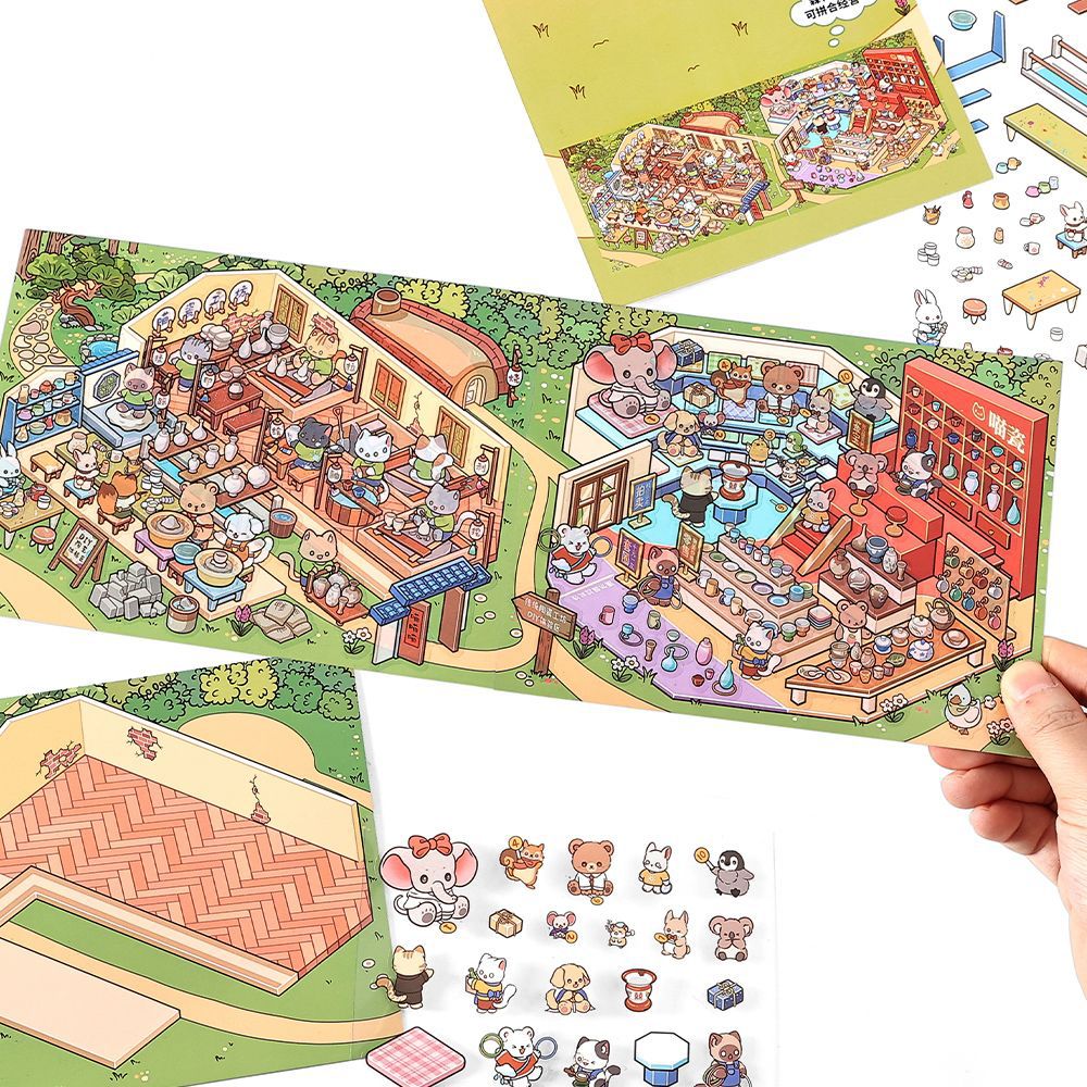 3D Shop Store Scene Stickers Kit JRYYZ8