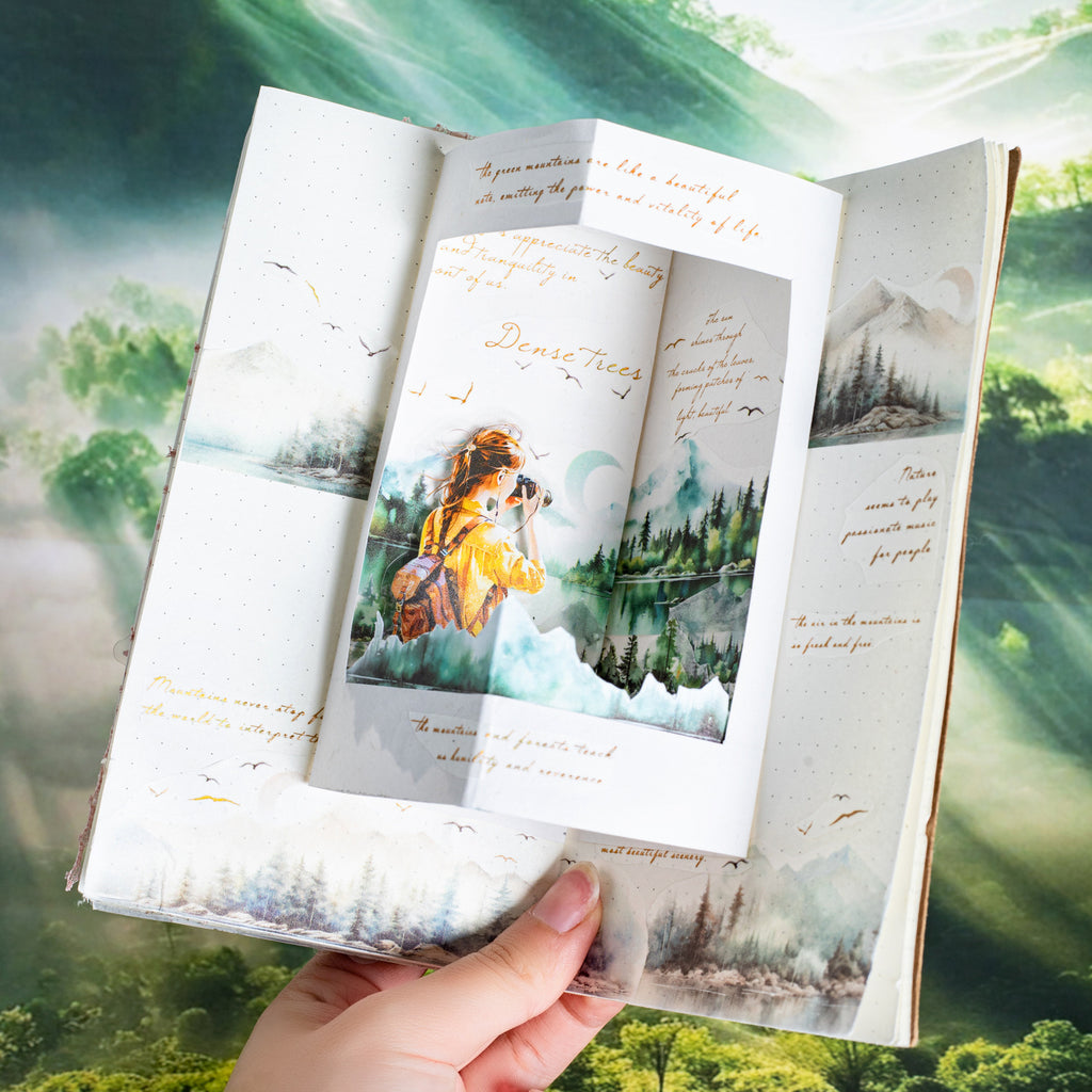 1 Roll Seasonal Forest Landscape Washi Tape CZSLJDS