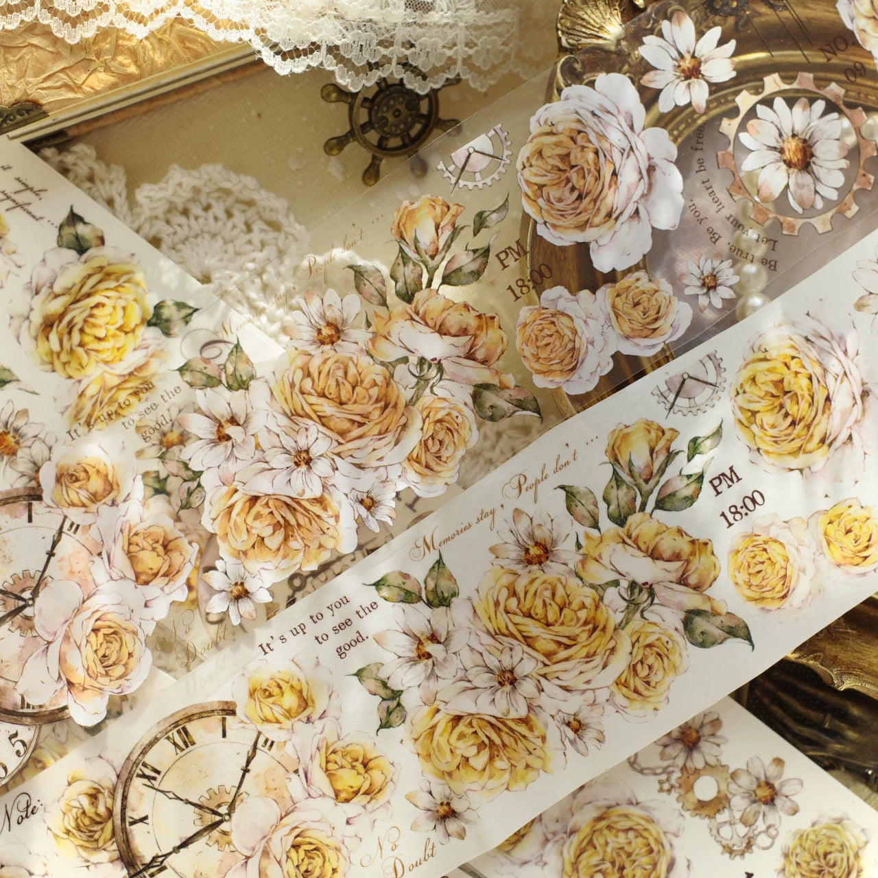 Floral Decorative Tape Rolls- Vintage Annals