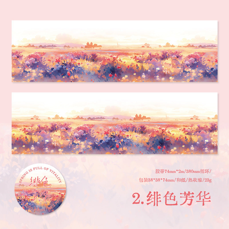 1 Roll Flower Field Washi Tape CYAR