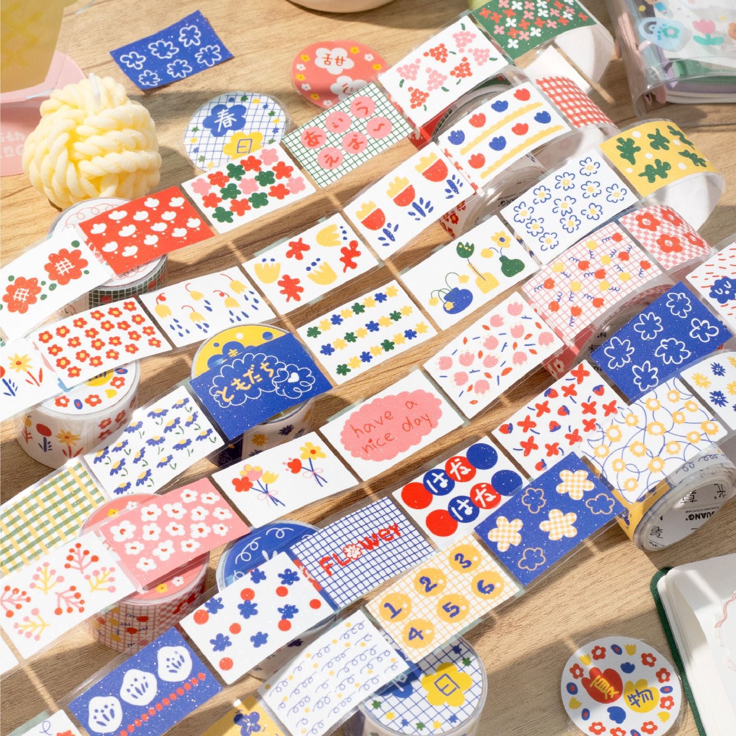 1 Roll Floral Stickers Tape SHQXT