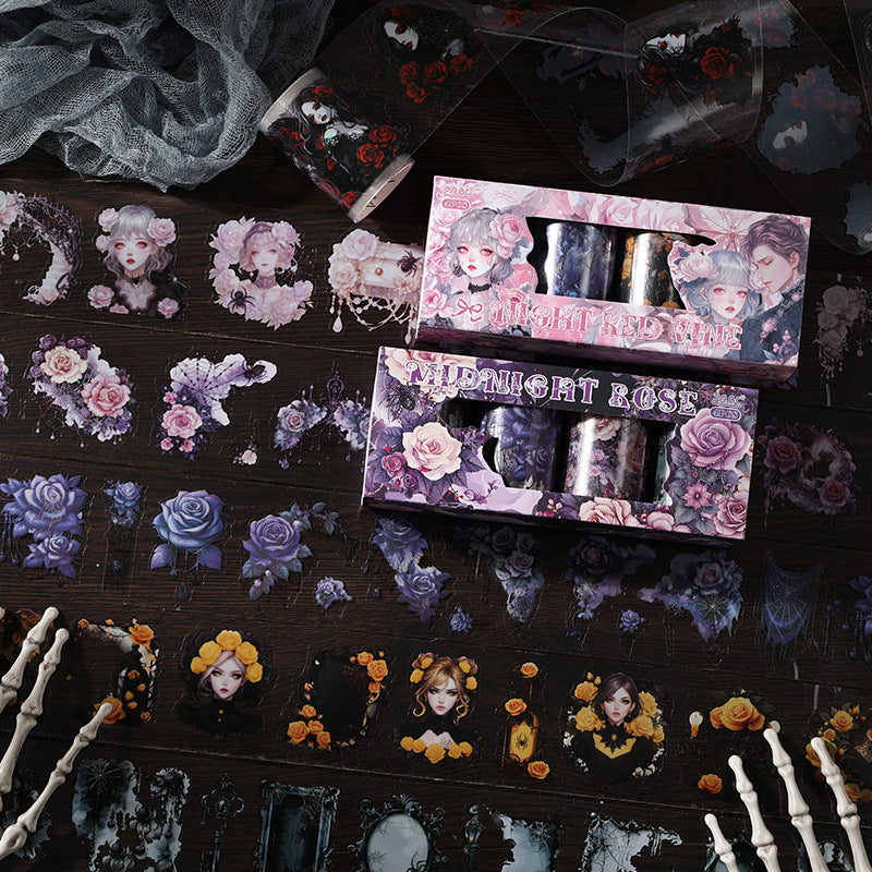 4 Rolls Gothic Flower PET Tapes Set YMMG