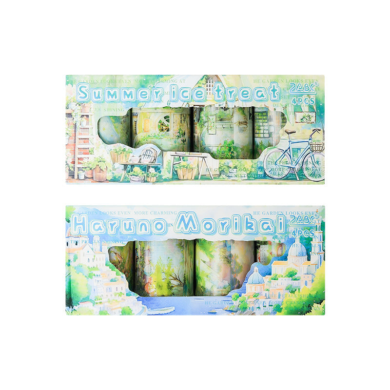 4 Rolls Summer Garden PET Tape Set LYWL