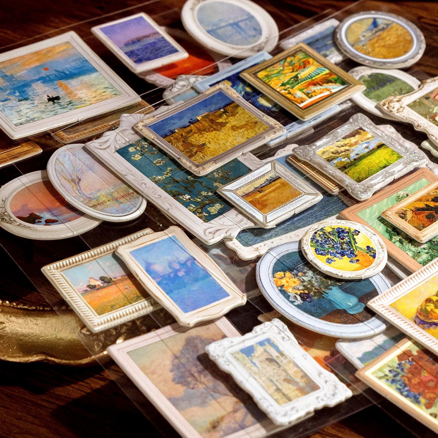 2 Sheets 3D Famous Painting Stickers MHBWG