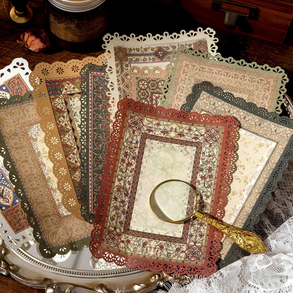 10 Pcs Lace Edge Journal Paper LAP02