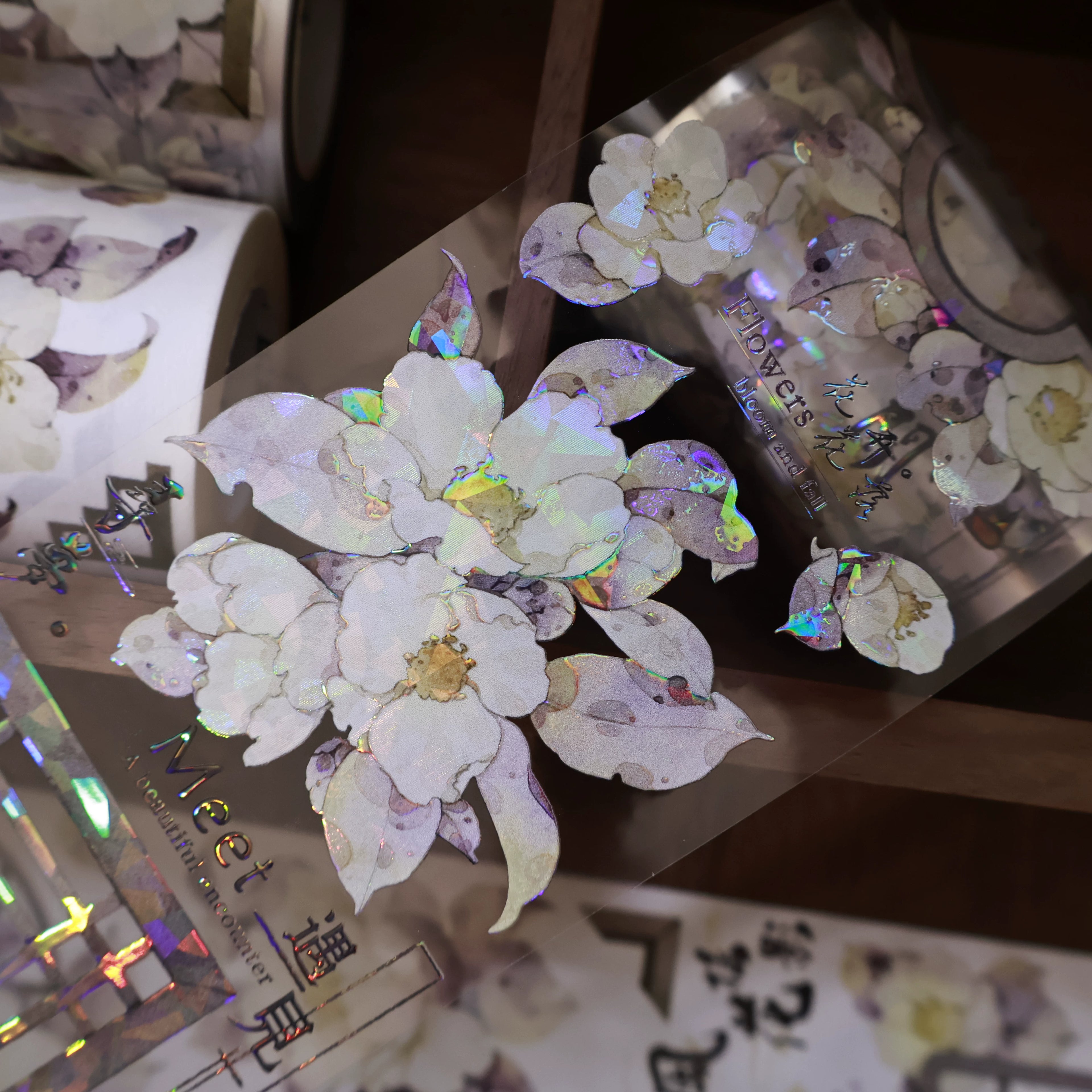 Floral Decorative Tape Rolls- Shadowed Window Panes