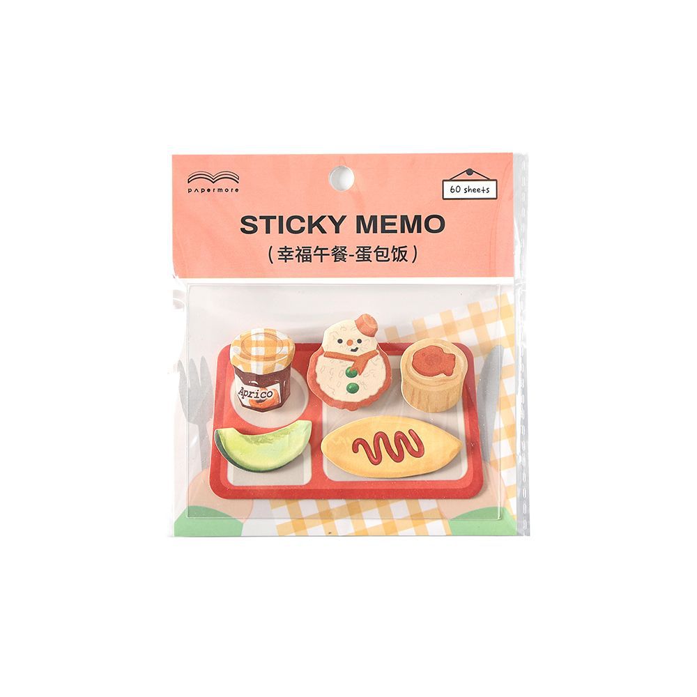 60 Pcs Dinner Theme Sticky Note XFWC