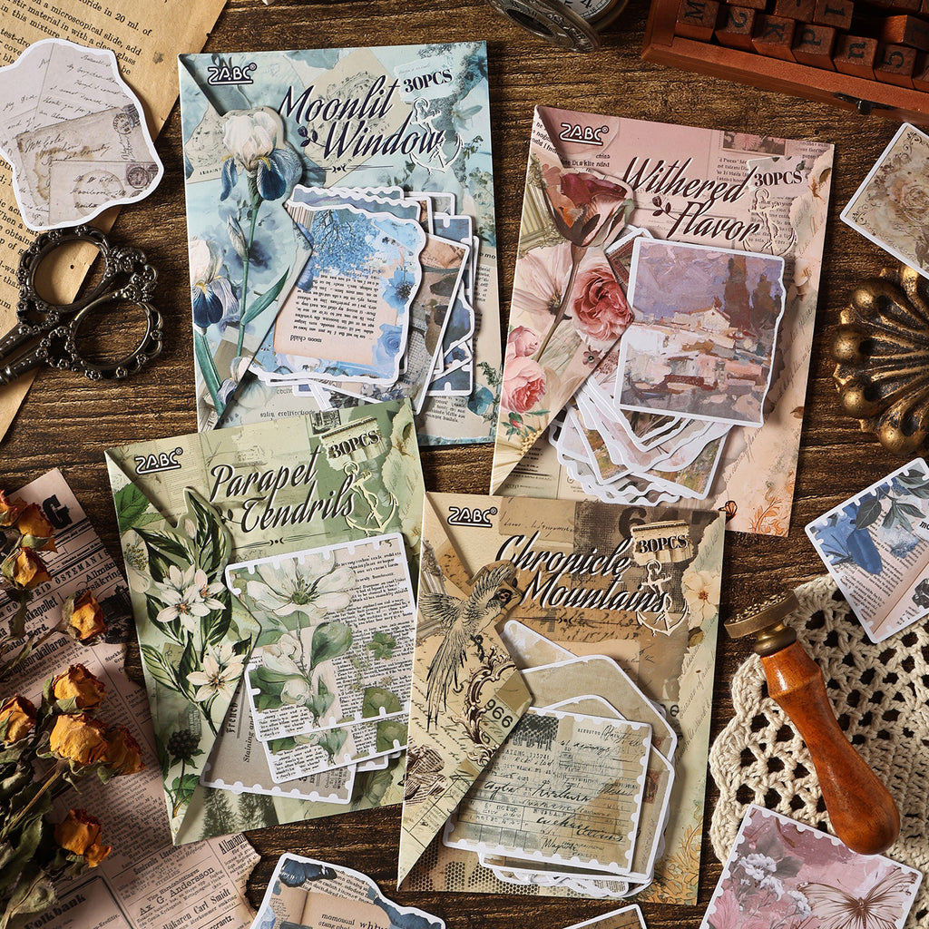 20 Pcs Vintage Aesthetic Journal Stickers YAYJ
