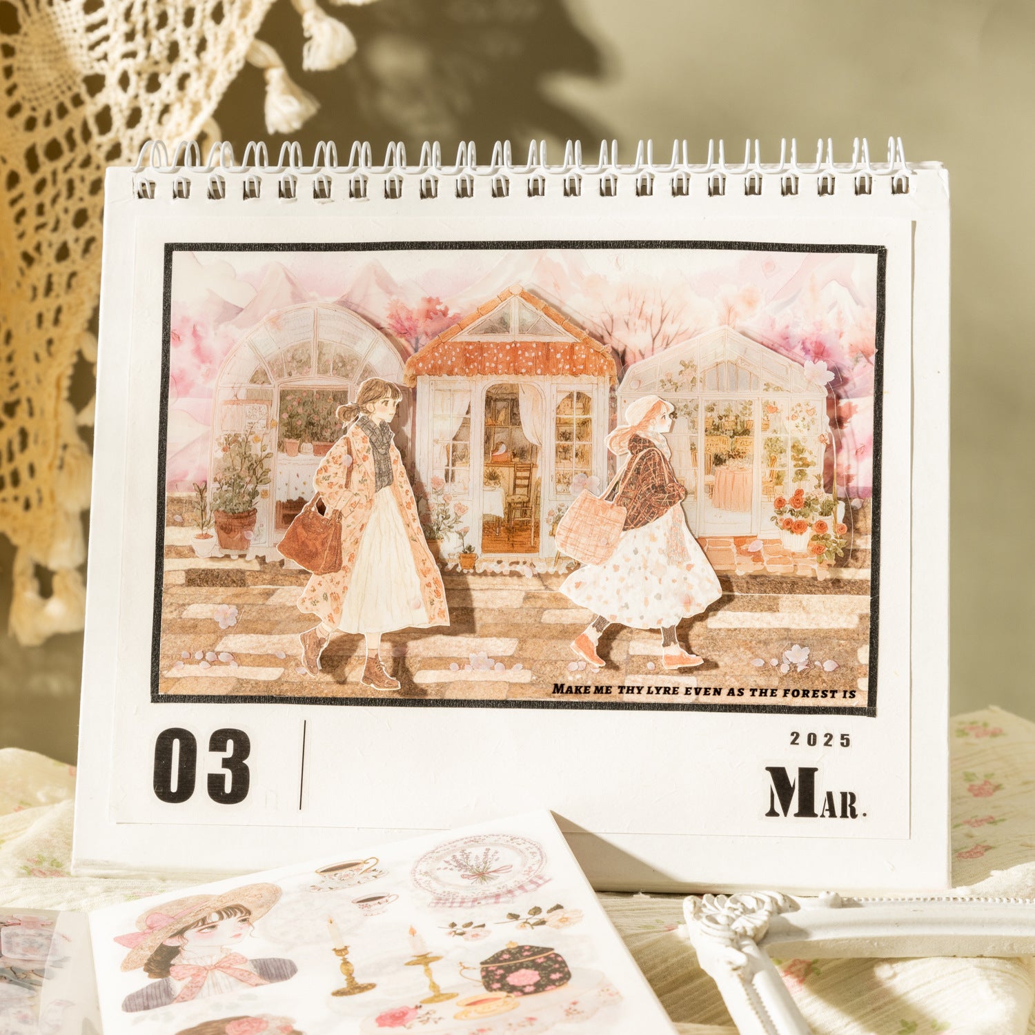 20 Sheets Romantic Encounter Theme Stickers Book YLMXH