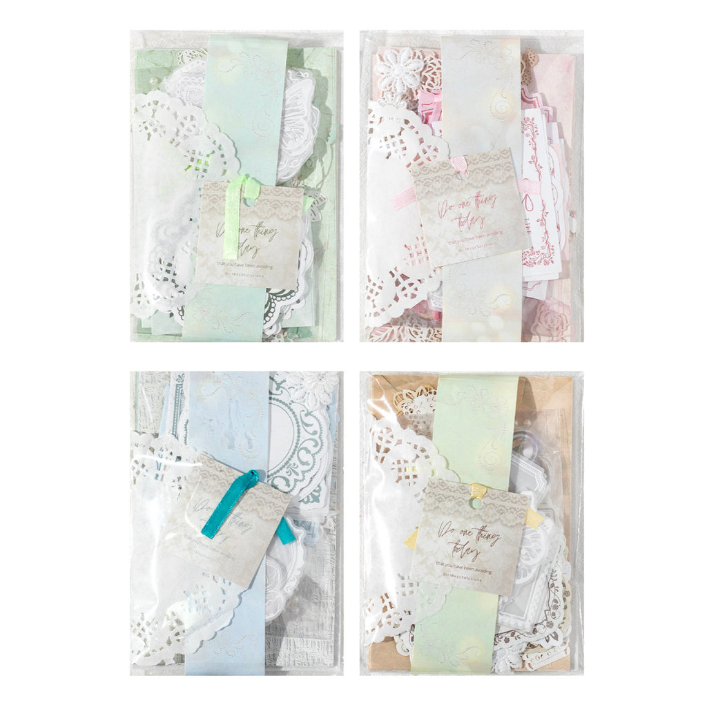 126 Pcs Lace Theme Scrapbook Supplies Kit SHDSJ