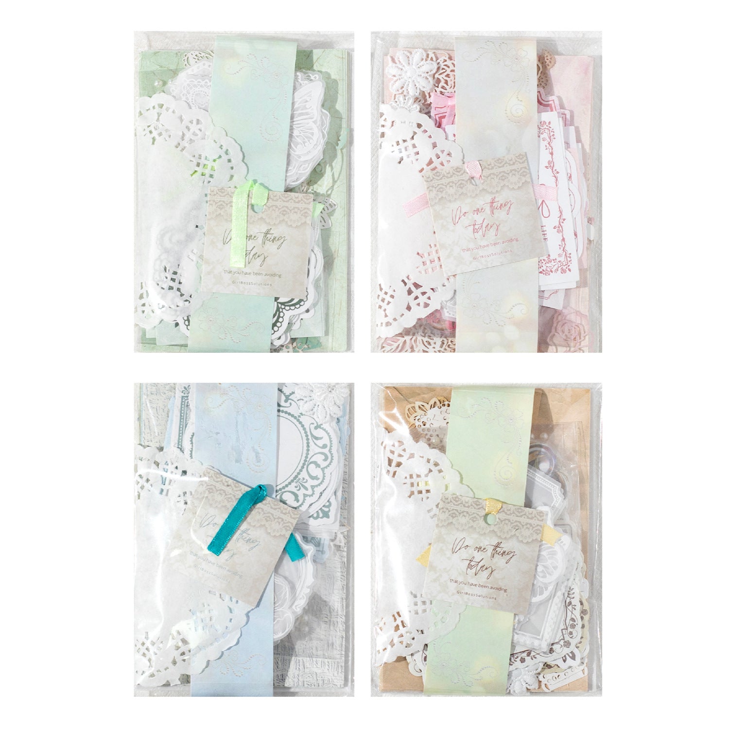 126 Pcs Lace Theme Scrapbook Supplies Kit SHDSJ