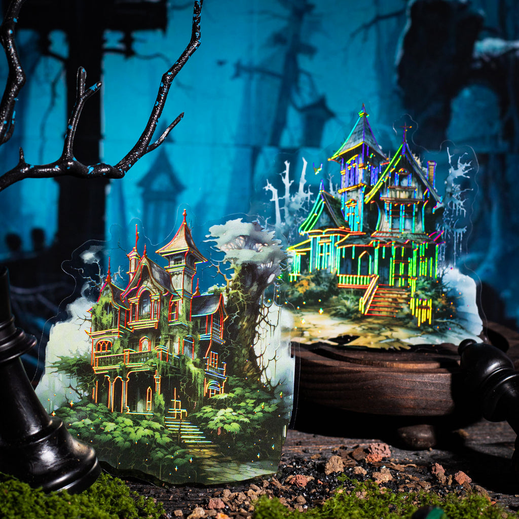 5 Pcs Castle PET Stickers HFCB