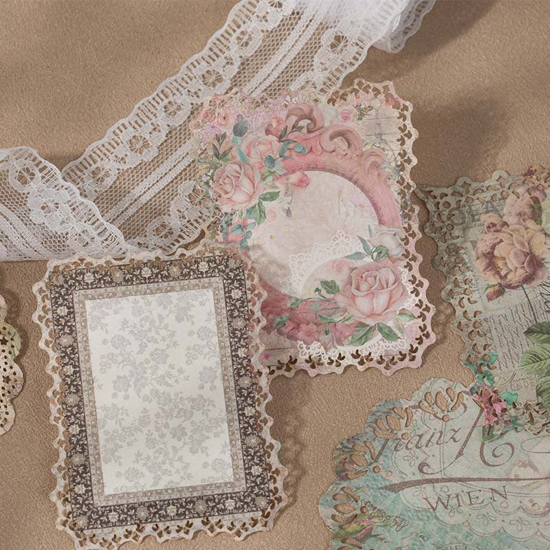 20 Pcs Lace Edged Scraobook Paper LSWY