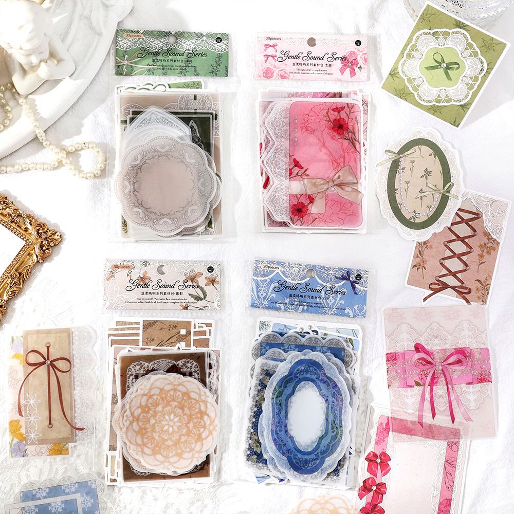 30 Pcs Creative Scrapbook Paper WRMX