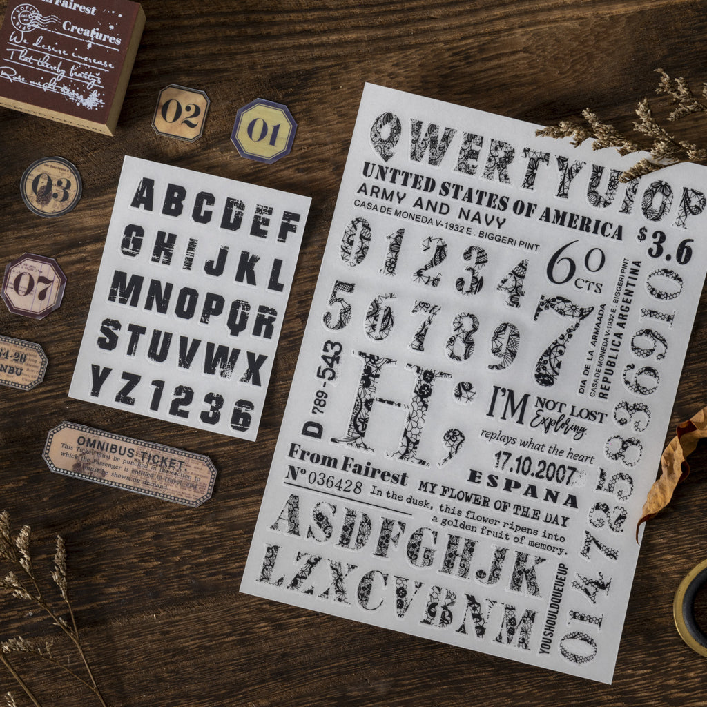 Transfer Sticker Letters Obujo 2 Sheets Letter and Number Transfer Stickers MMRZ are perfect for ...