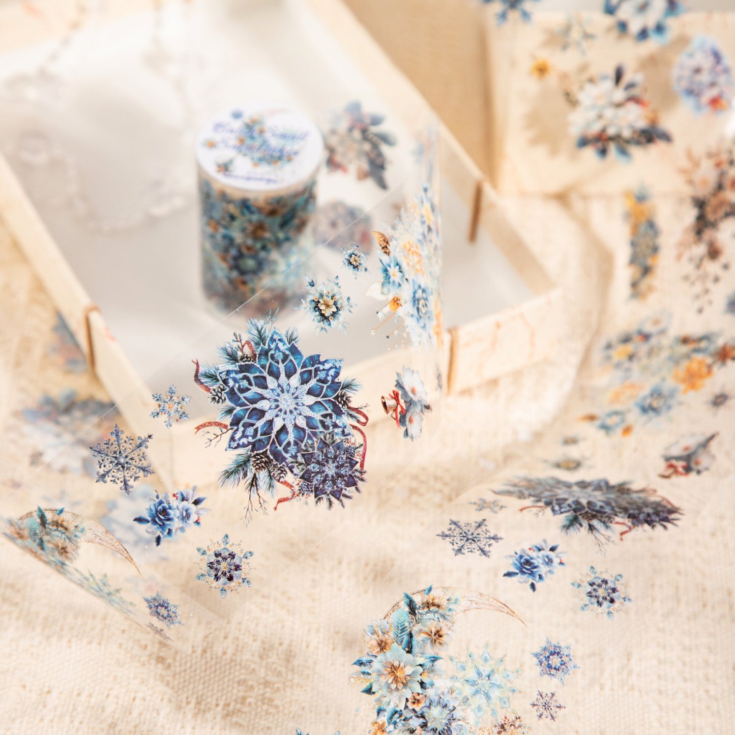 1 Roll Snowflake Themed PET Tape BZXXH