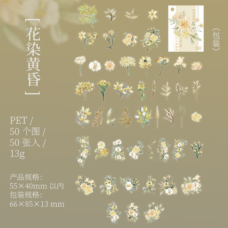 30 Pcs Mini Plants Stickers MNHY