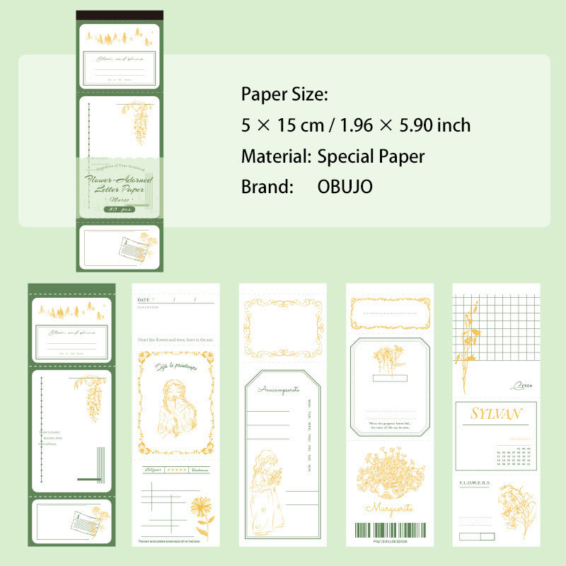 50 Pcs Creative Noteapd Paper SGJY