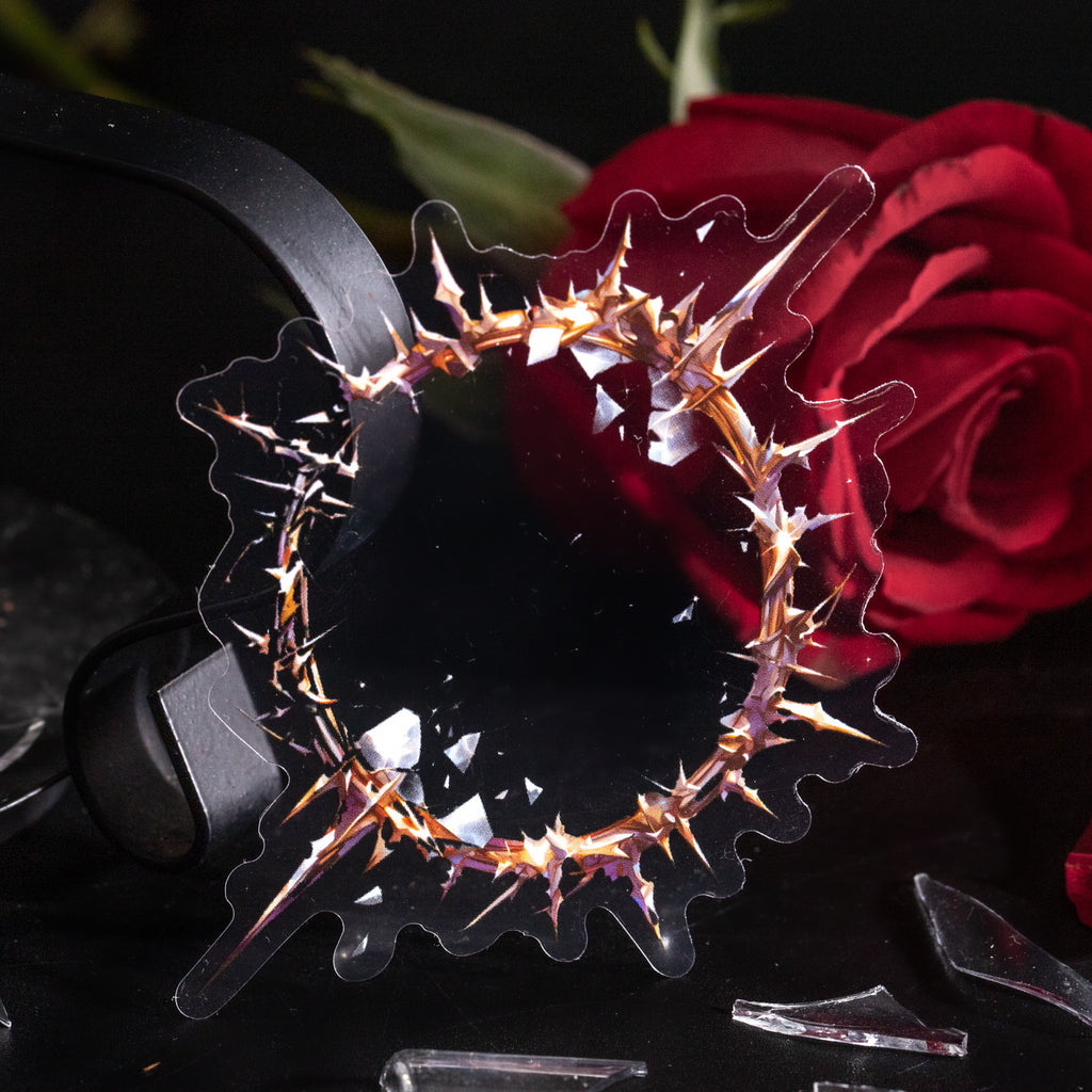 10 Pcs Rose Frame PET Stickers PSMG