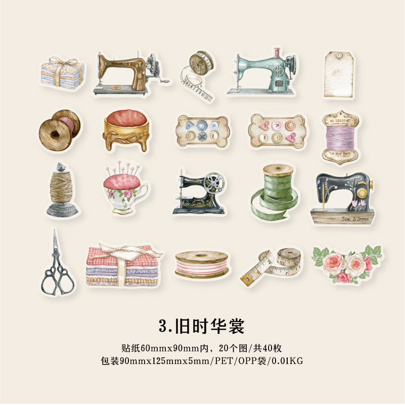 40 Pcs Creative PET Stickers ZRZY