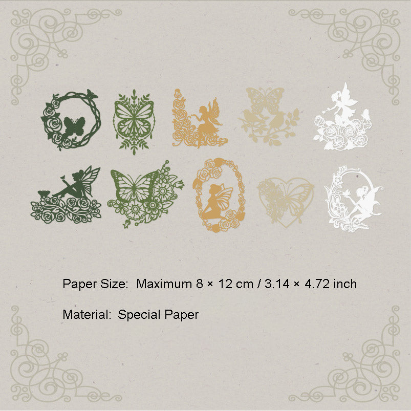 10 Pcs Hollow Cutout Paper HTCC
