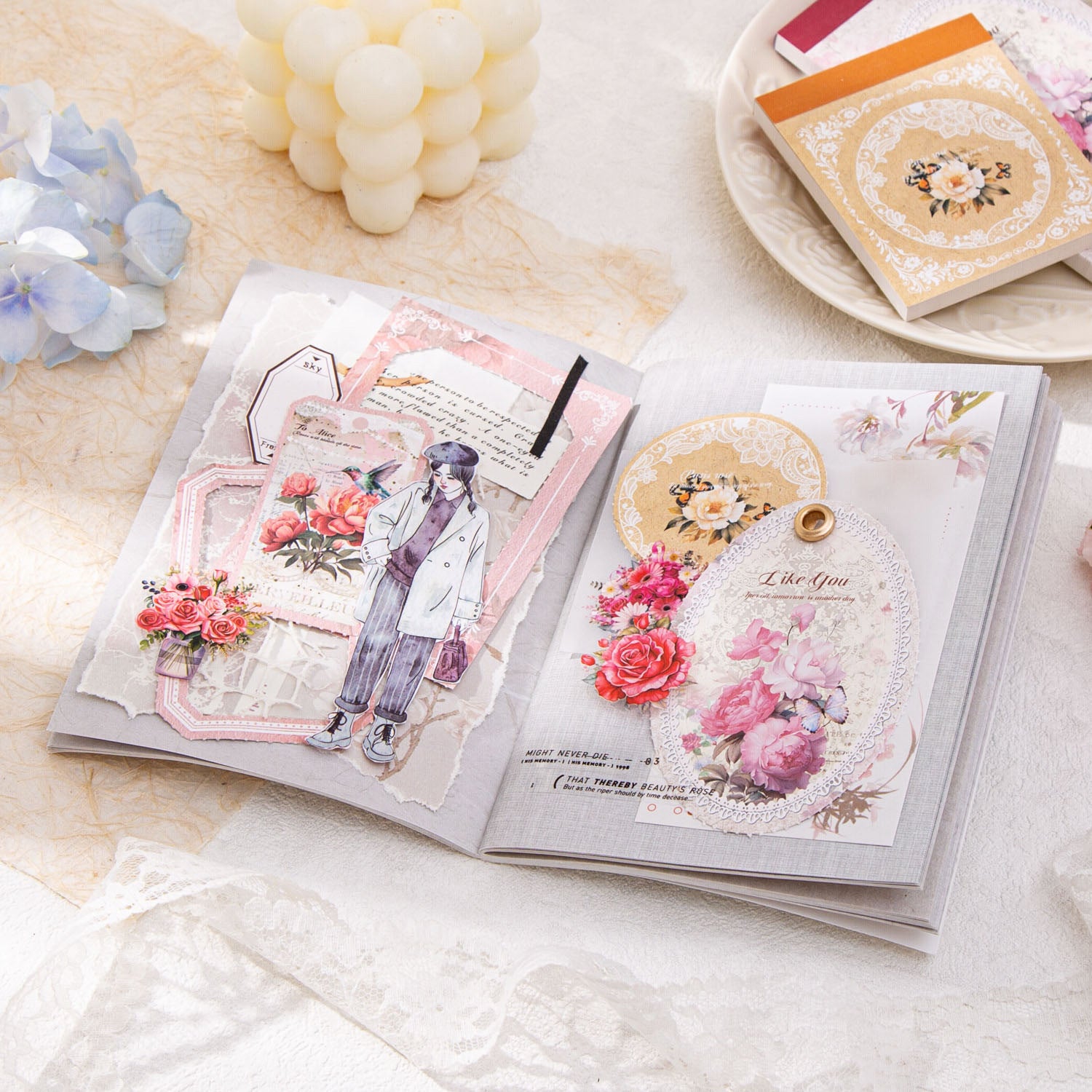 30 Pcs Creative Junk Journal Paper HCYX