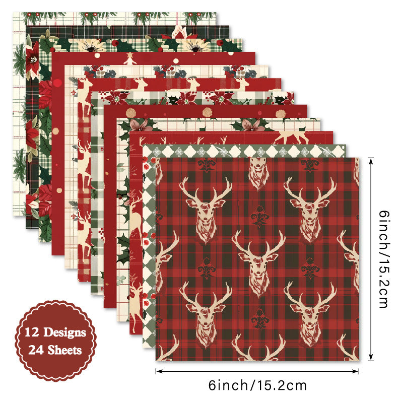 6 inch Christmas Scrapbook Paper Pad SKP018