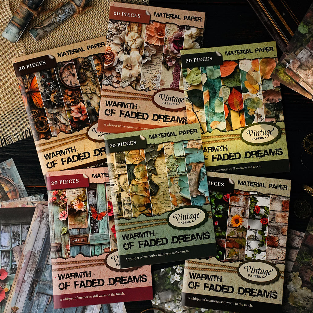 20 Pcs Vintage Journal Paper JMYW