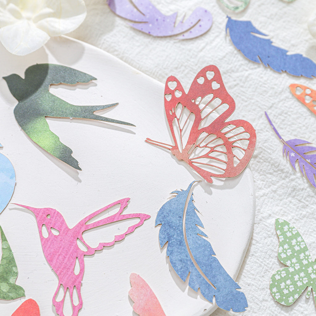 30 Pcs Hollow Cutout Scrapbook Paper TKZJ