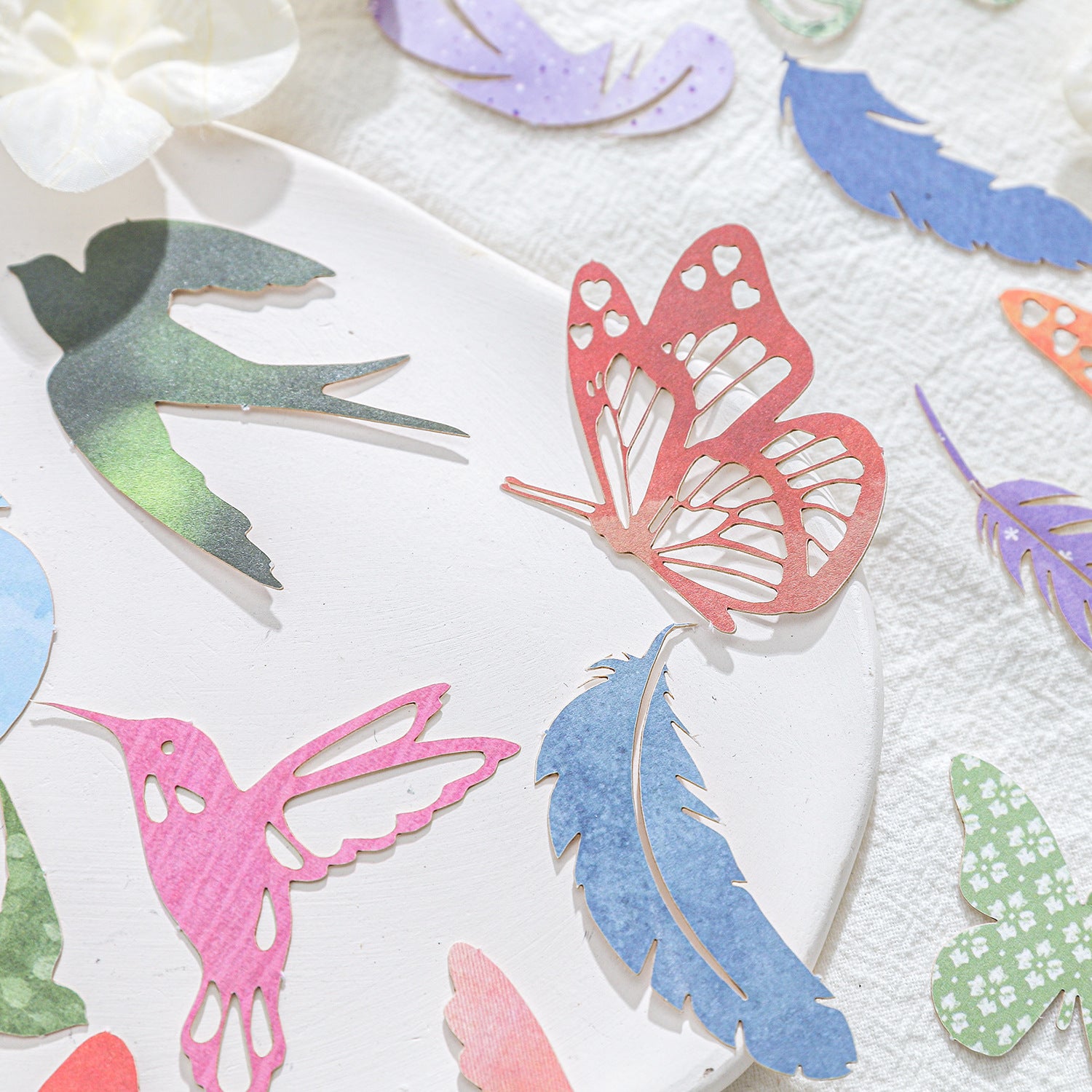 30 Pcs Hollow Cutout Scrapbook Paper TKZJ