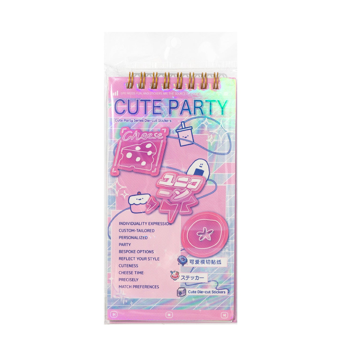 24 Sheets Cute Planner PET Stickers Book KAPD